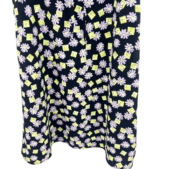 Vivayou USA Y2K Floral Slip Dress Women's Small Navy Green Purple - Picture 3 of 7